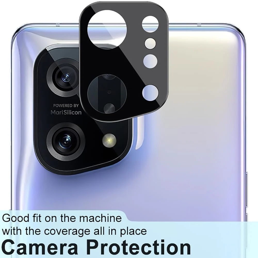 DL3 Mobilak OPPO Find X5 Camera Lens Protector Tempered Glass Screen Protector HD [Full Coverage][Anti-Scratch] Drop Protection Ultra Clear/Thin Lens Protector Case - Black