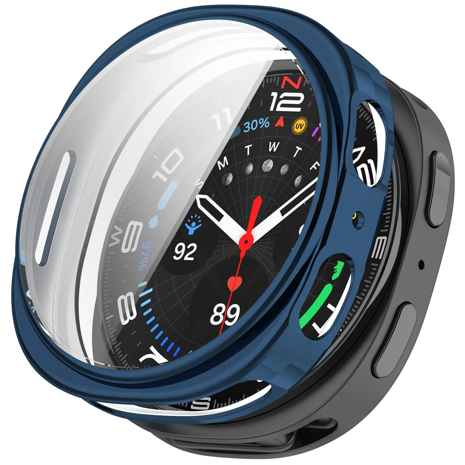 DL3 Mobilak Case Compatible with Samsung Galaxy Watch 8 44mm Case All-Around with Built-in Screen Protector Watch Soft TPU Shockproof Cover Slim Guard Thin Bumper Shell Protector