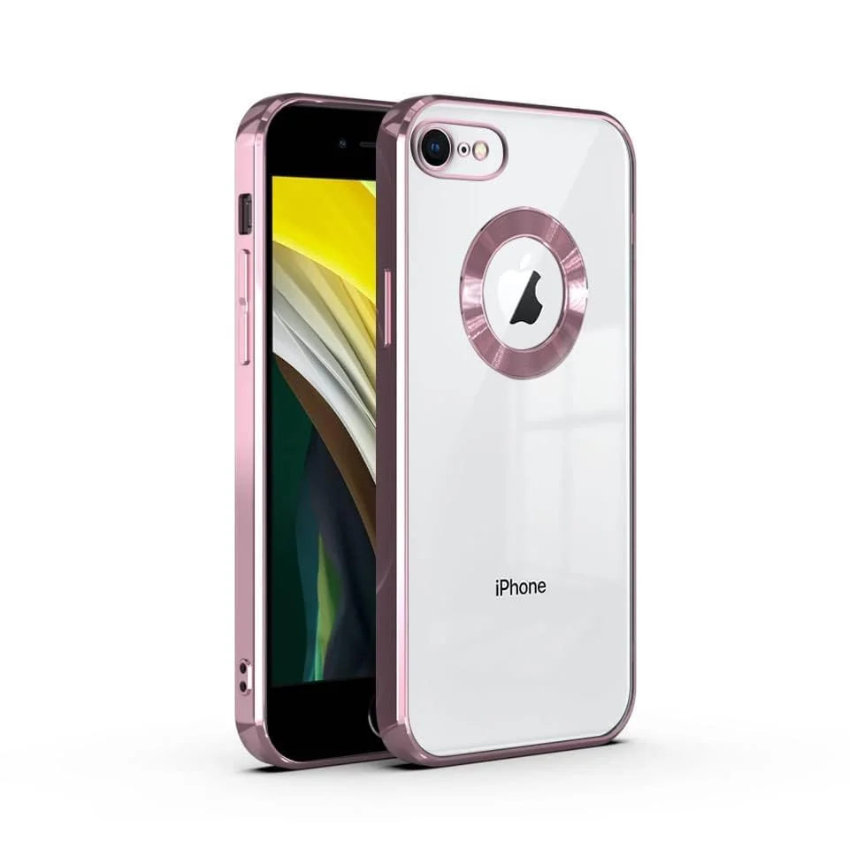 DL3 Mobilak Clear TPU Case for iPhone 6 Plus / iPhone 6S Plus, Camera protection, Shock-absorbing protection, Decorative glitter finish - Rose Gold