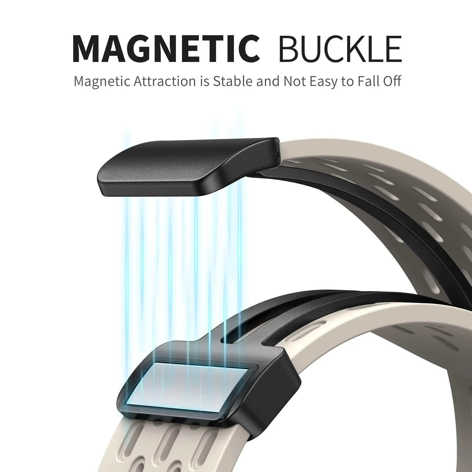 DL3 Mobilak Magnetic Bands for Apple Watch Band 49mm 46mm 45mm 44mm 42mm, Soft Silicone Magnetic Buckle Breathable Sport Watch Strap for iWatch Ultra2 Ultra SE SE2 Series 10 9 8 7 6 5 4 3 2 1 - Starlight