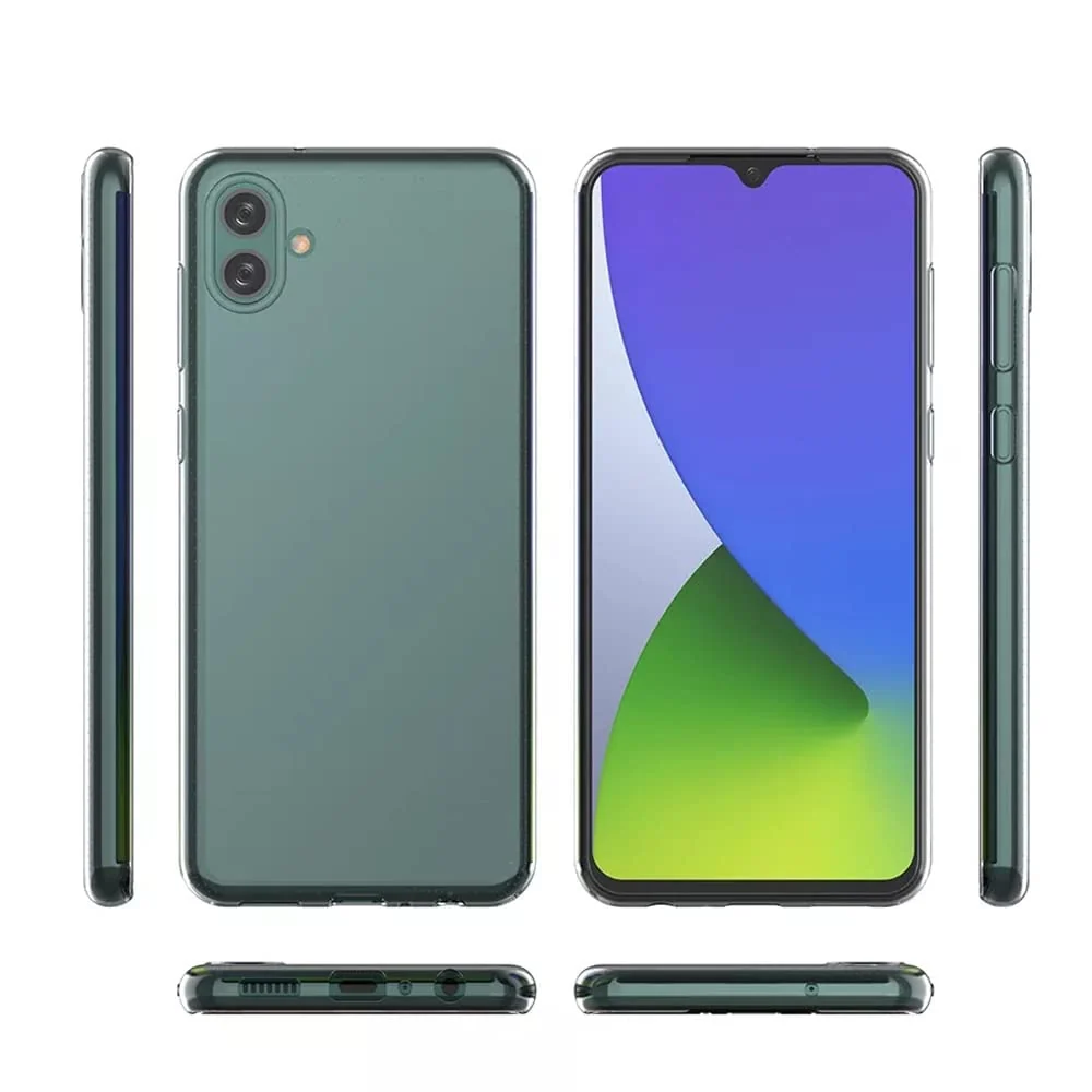 DL3 Mobilak Case Compatible with Samsung Galaxy A04E Case Crystal Soft TPU Gel Case Flexible Silicone Anti-Scratch Camera Protection TPU Cover - Clear
