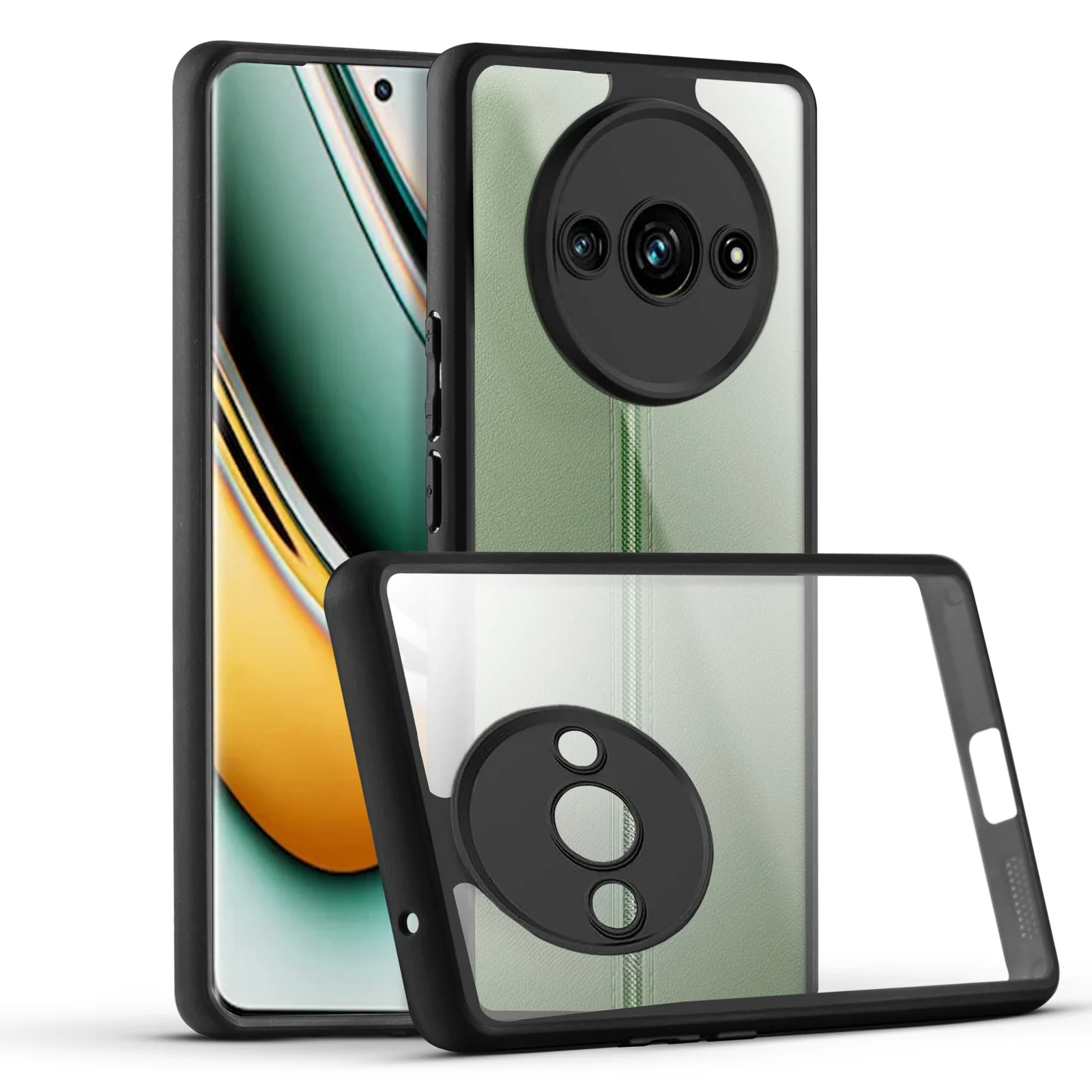 DL3 Mobilak Clear Protective Case for Xiaomi Redmi A3 / Redmi A3x / Poco C61 (4G) - Black