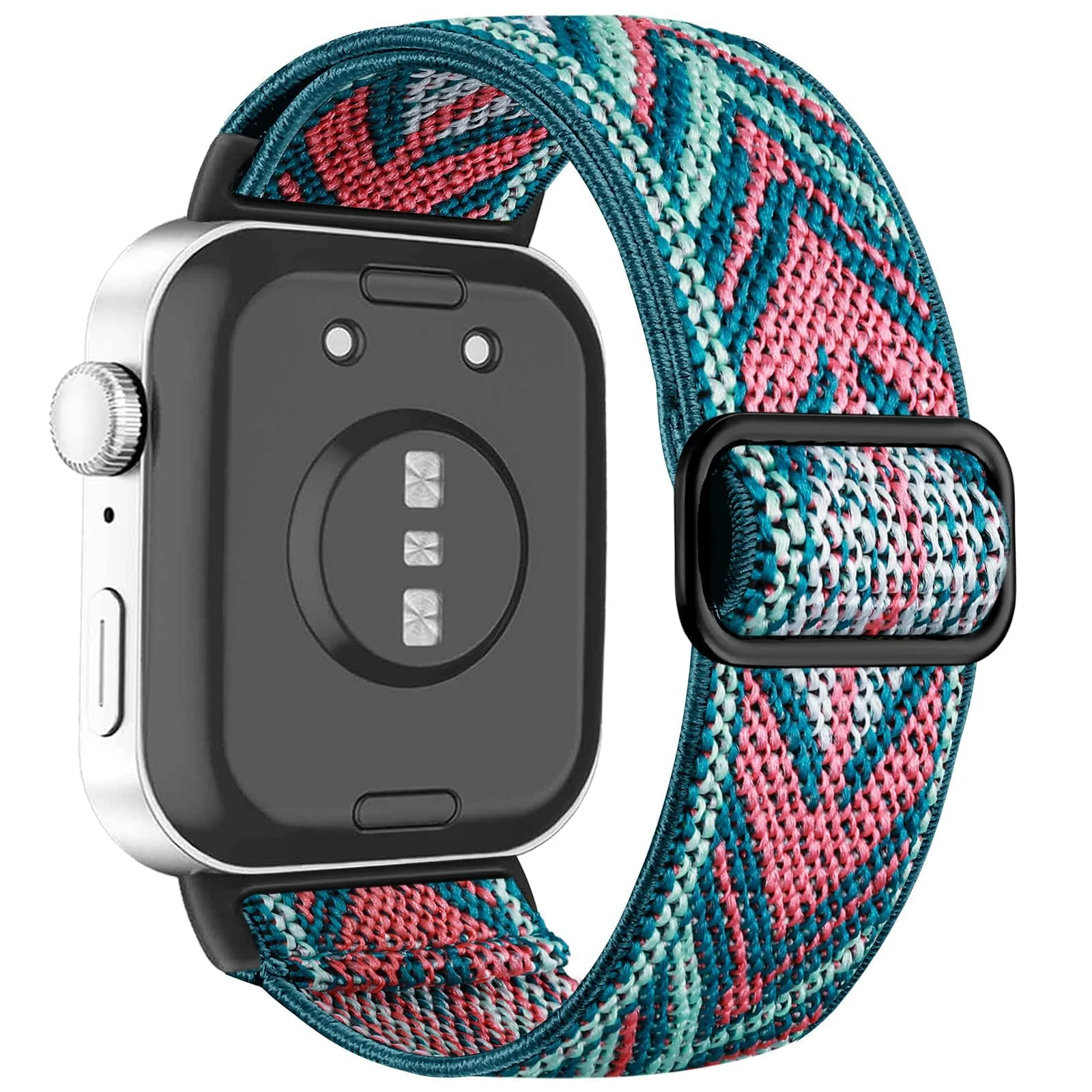 DL3 MOBILAK Elastic Nylon Watch Strap for Huawei Watch Fit 4 Pro / Fit 3, Green Arrow