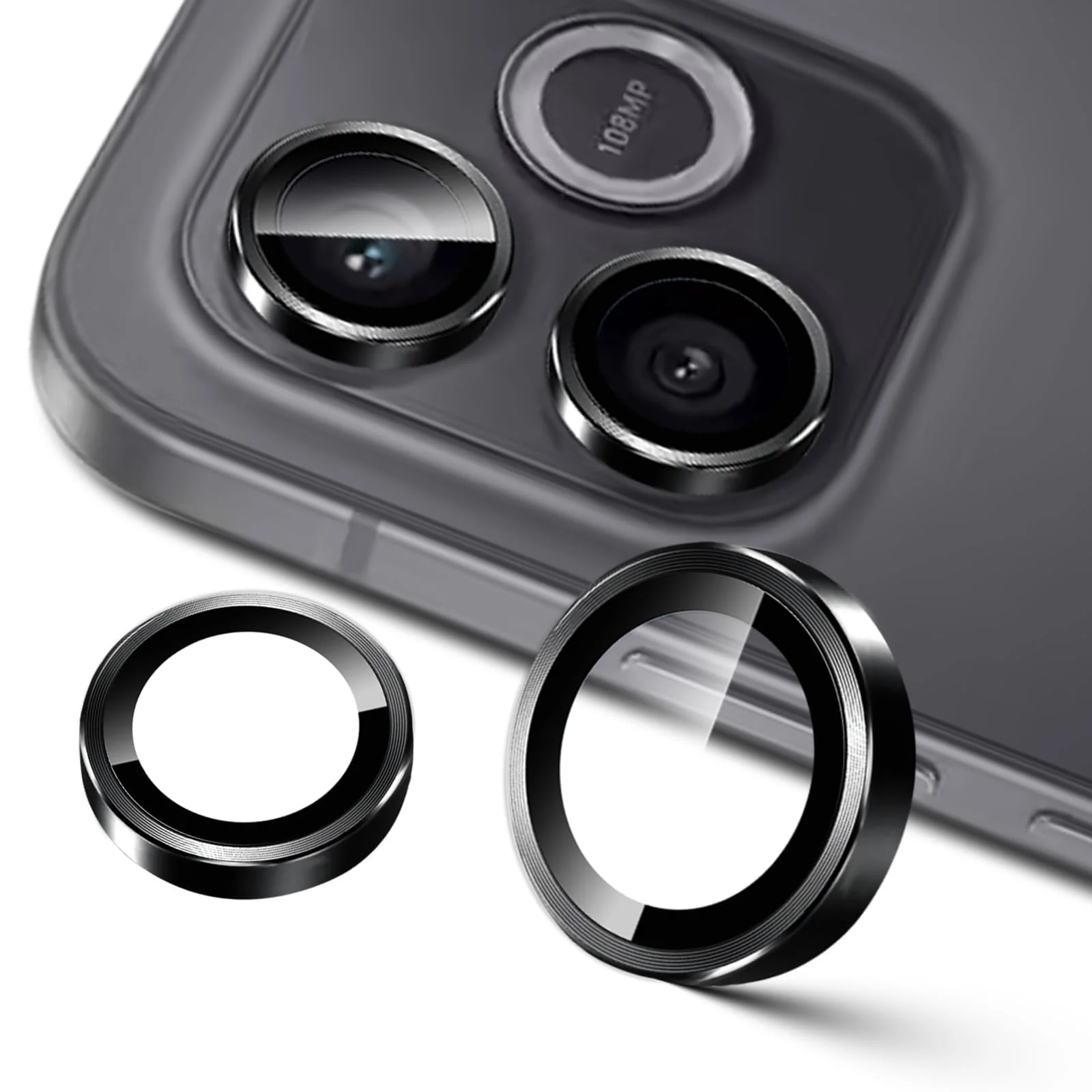 DL3 Mobilak Camera Lens Protector for HONOR 600 Lite 5G Accessories, 9H Tempered Glass Metal Individual Ring Camera Cover Screen Protector, Case Friendly, Anti Scratch