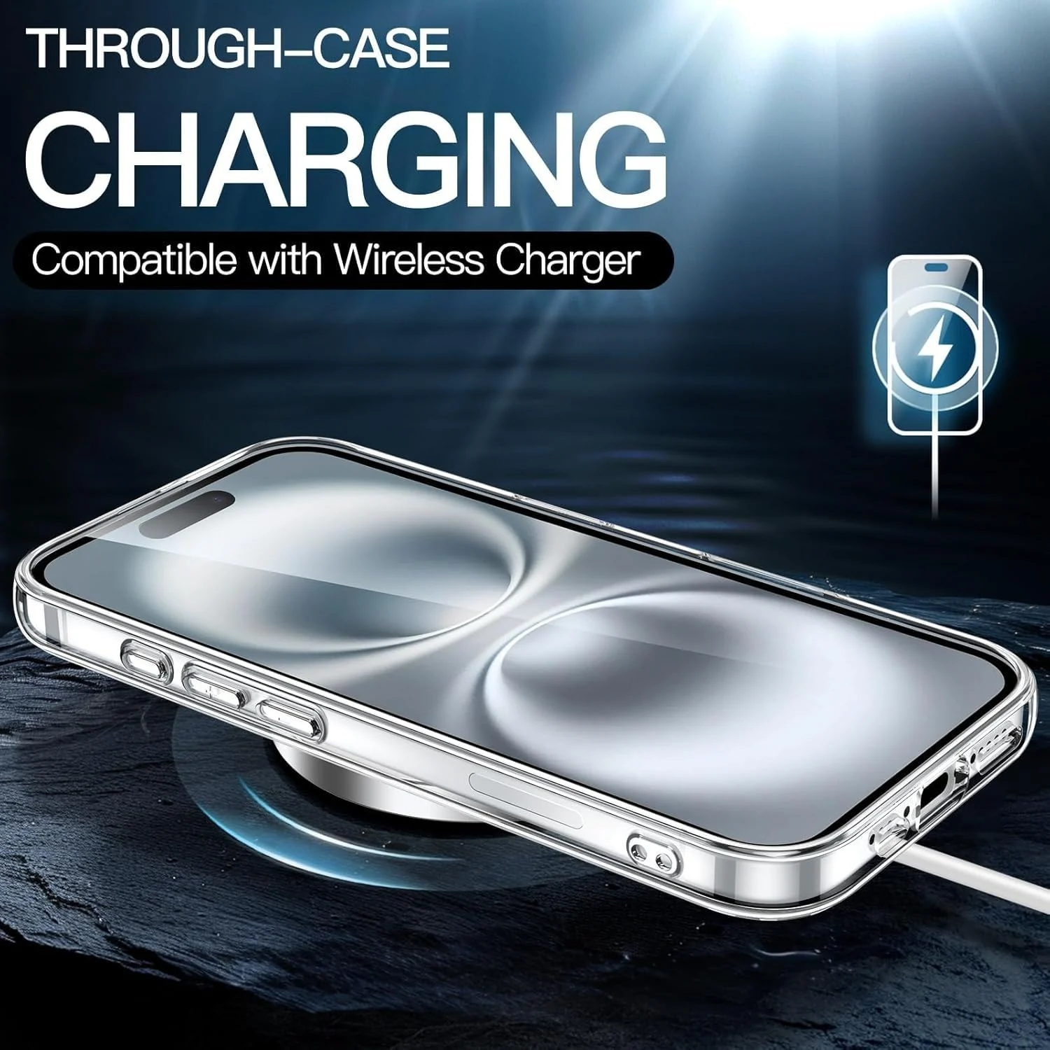 DL3 Mobilak Clear TPU Case for iPhone 16, Camera protection, Shock-absorbing protection, Scratch-resistant surface - Clear
