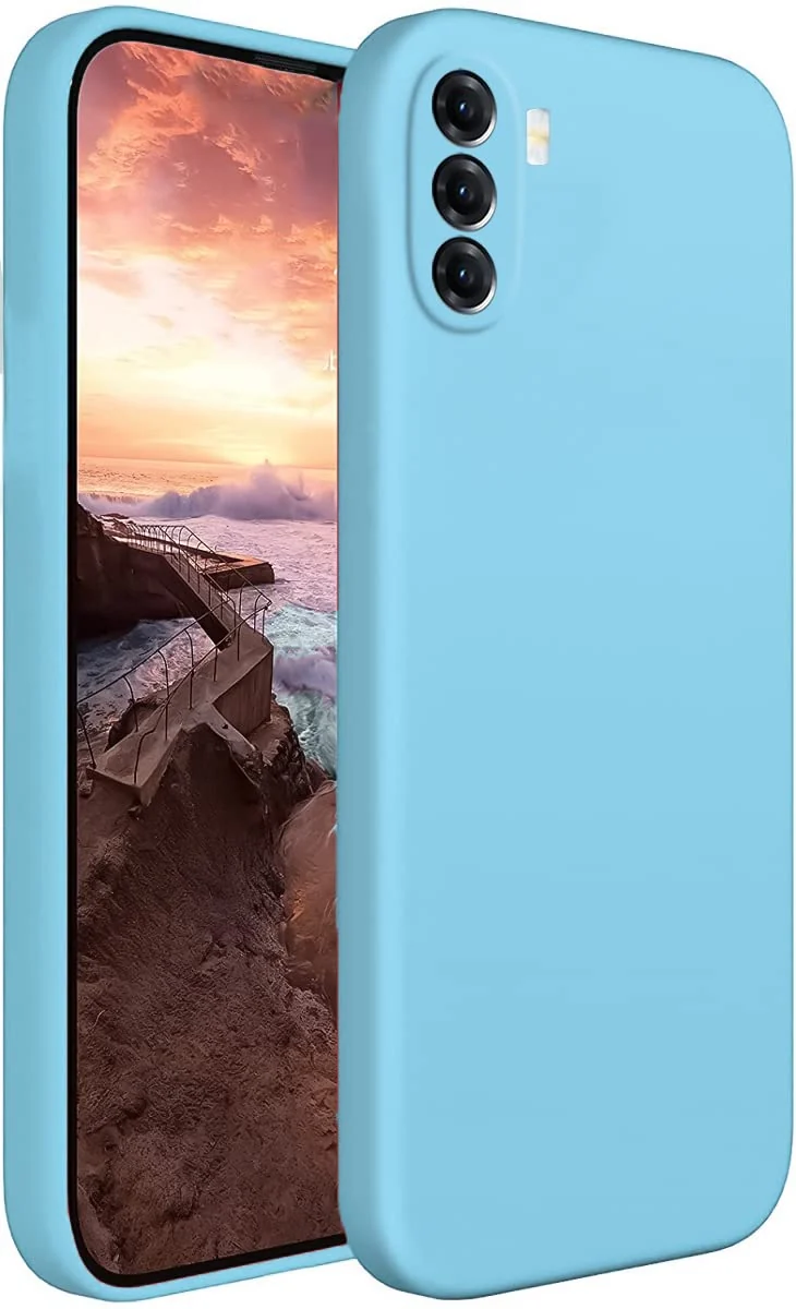 Dl3 Mobilak Huawei nova Y70 Case,Soft Flexible Silicone Gel Rubber Bumper Cover,Slim Fit Full Body Shockproof Protective Phone Case (Sky Blue)