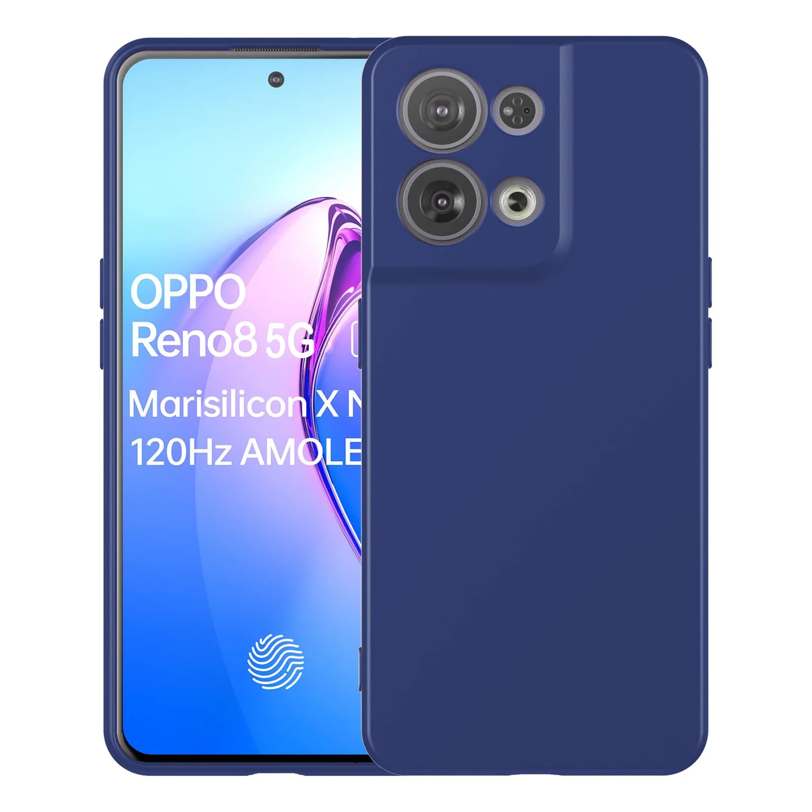 Dl3 Mobilak OPPO Reno 8 5G Case,Soft Flexible Silicone Gel Rubber Bumper Cover,Full Body Shockproof Protective Phone Case (Red)
