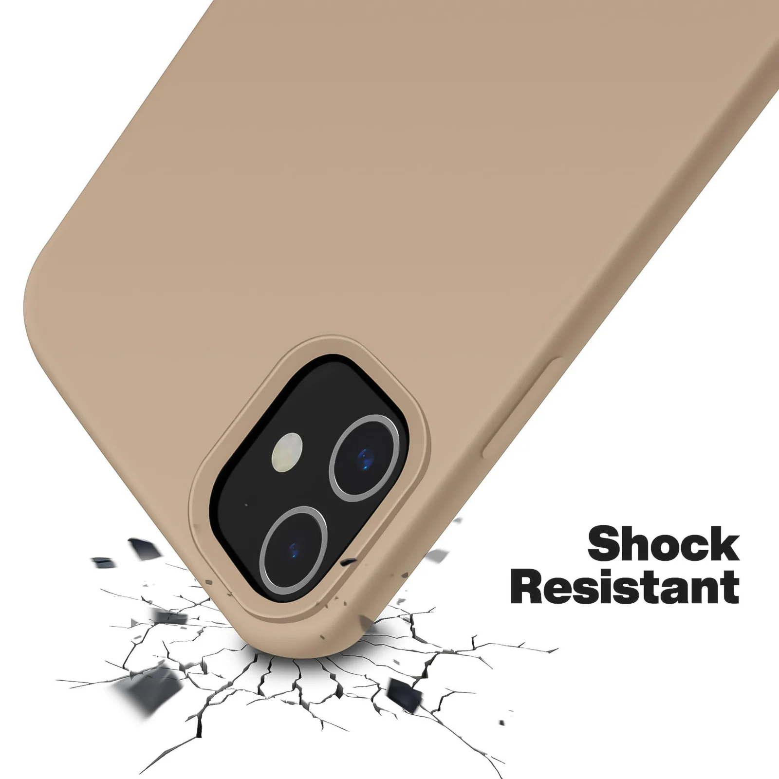 DL3 Mobilak Liquid Silicone Case for iPhone 11 (6.1 Inch), Shock-absorbing protection, Scratch-resistant surface, Soft microfiber lining - Desert