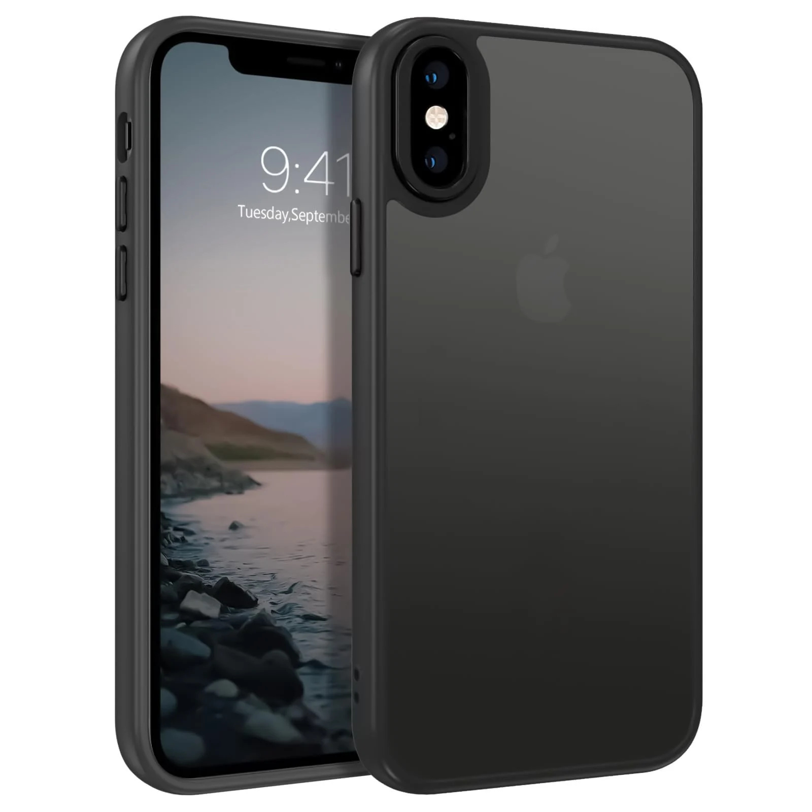 Dl3 Mobilak Case for iPhone X/iphone XS Case Magnetic Translucent Matte Phone Cases Thin Slim Fit Shockproof Bumper Protective Cover for Women Men Girls (Gray)