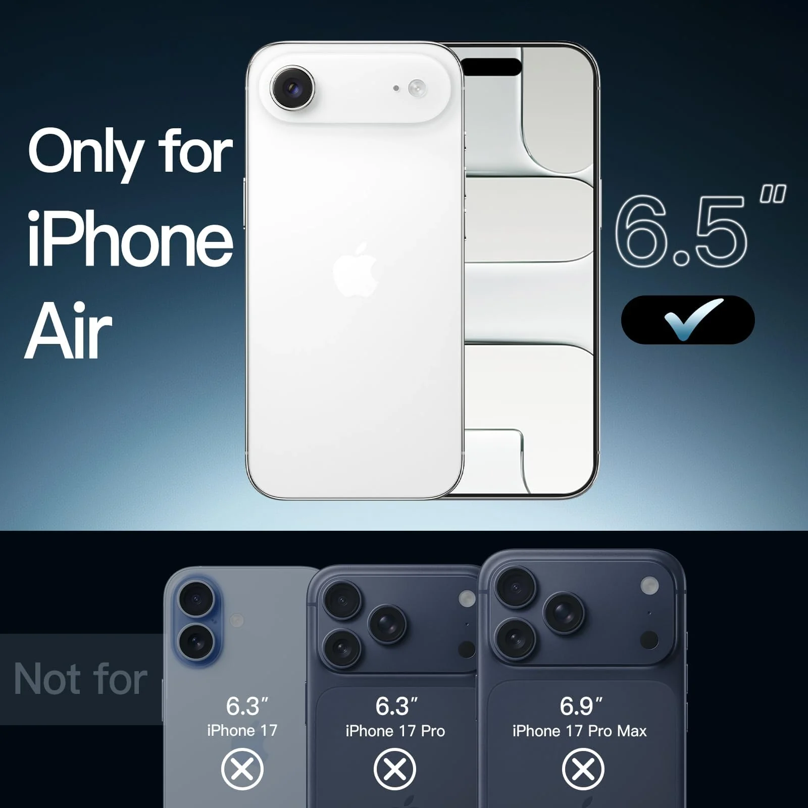 DL3 Mobilak Case For iPhone 17 Air 6.5-Inch Case Crystal [Compatible with MagSafe] Soft TPU Gel Case Flexible Silicone Anti-Scratch TPU Cover - Clear