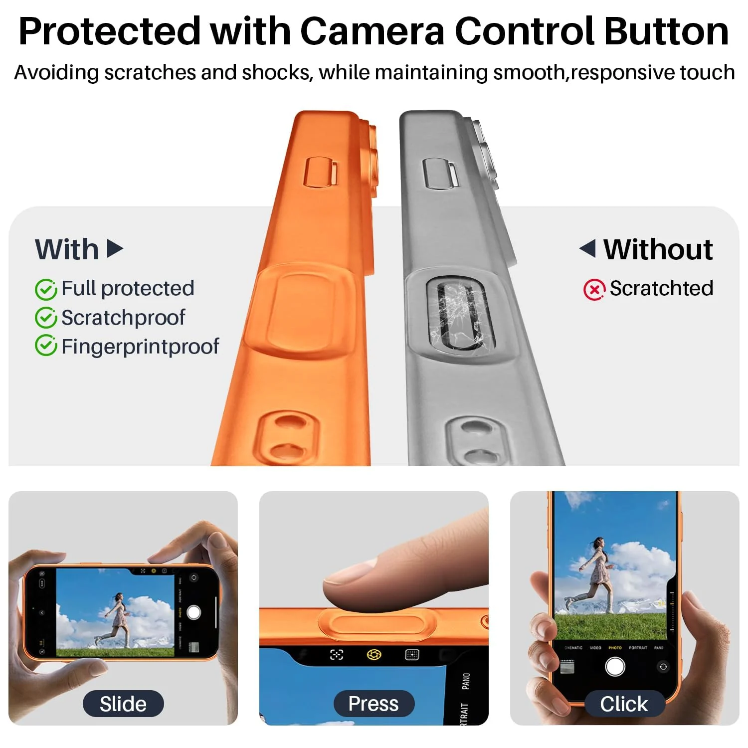 DL3 Mobilak Plated-Edge Protective Case for iPhone 17 Pro, Compatible with MagSafe accessories, Supports wireless charging, Camera protection - Orange Matte