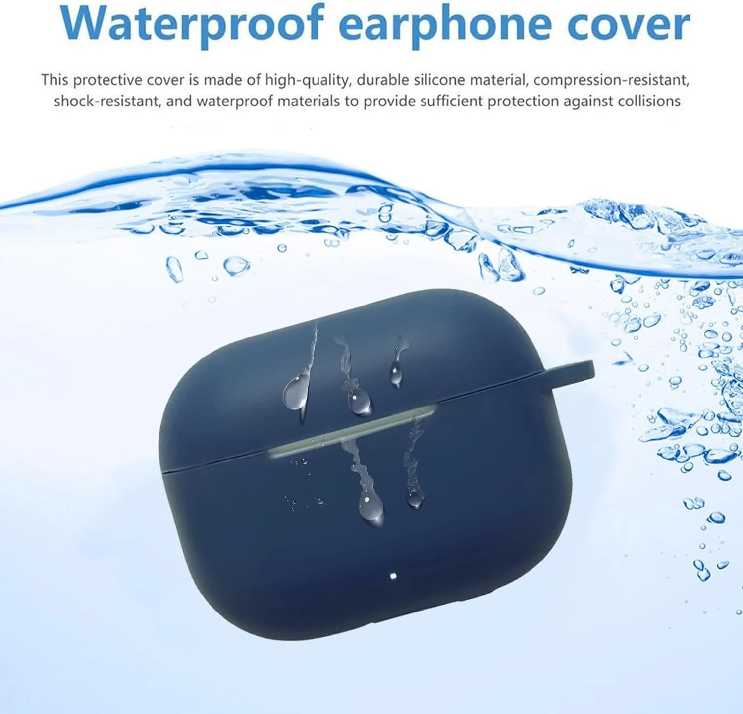 DL3 Mobilak Silicone Case Compatible with HUAWEI FreeBuds SE 4 ANC Earbuds, Soft Silicone Protective Case Cover, Shockproof Sleeve with Carabiner - Blue
