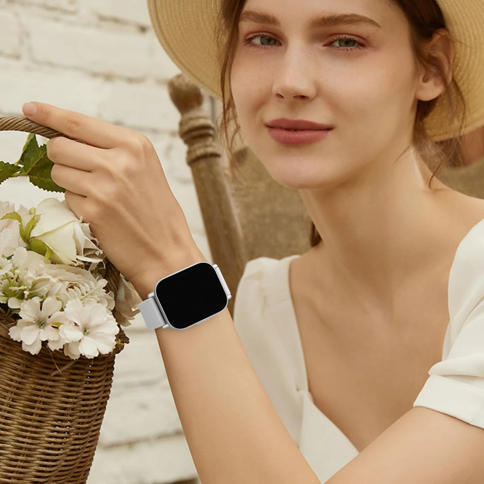 DL3 Mobilak Strap for Xiaomi Redmi Watch 5 Active/Redmi Watch 5 Lite, 22mm Adjustable Quick Release Silicone Replacement Watch Band Straps Wristbands Bracelet for Women Men - Gray
