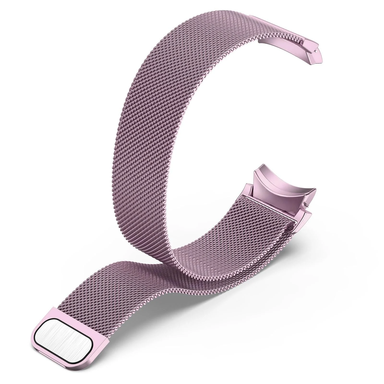 DL3 MOBILAK Milanese Magnetic Stainless-Steel Watch Strap for Samsung Galaxy Watch 4 and 4 Classic and 5 and 5 Pro and 6 and 6 Classic - A-Pink