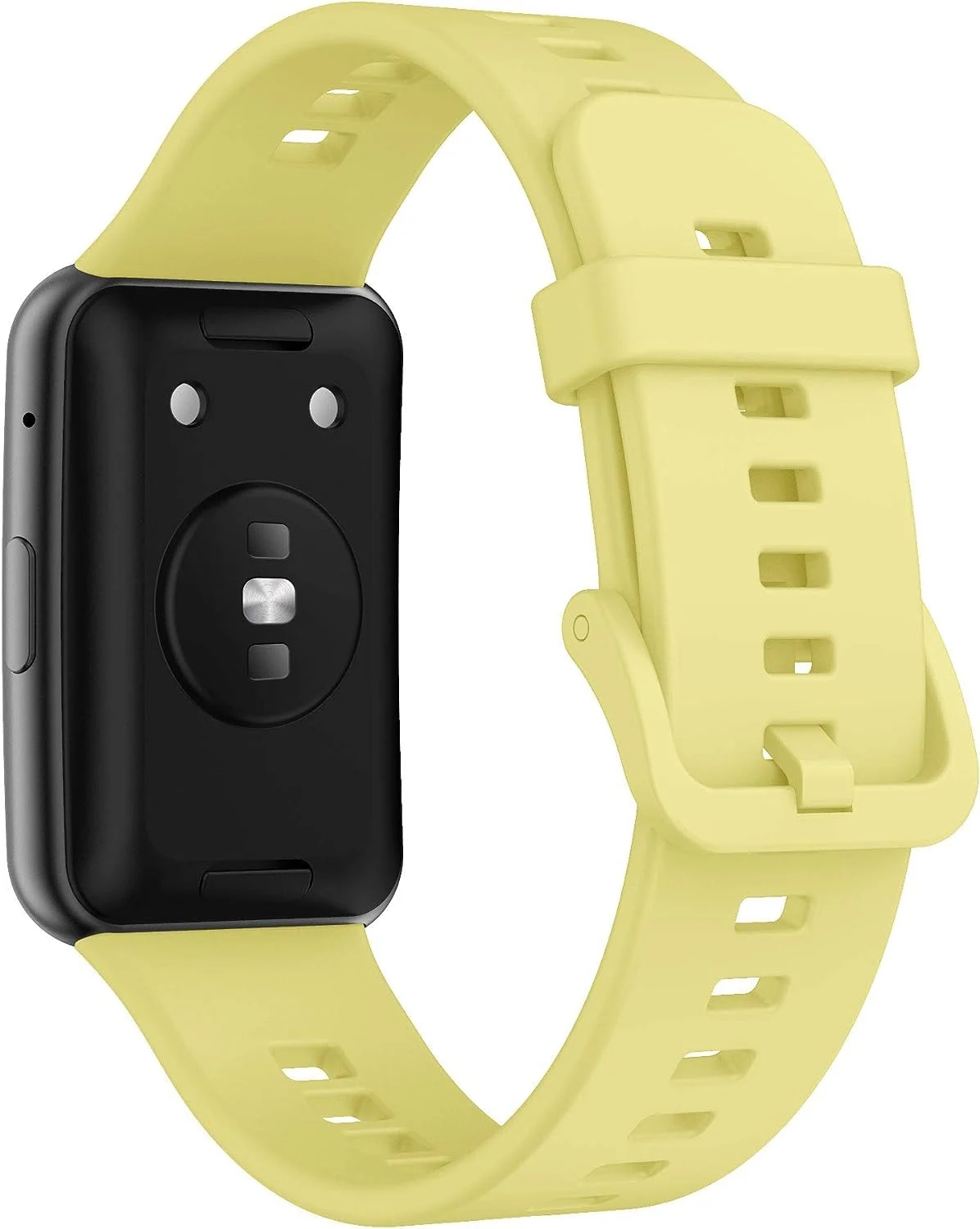 DL3 Mobilak Silicone Strap for Huawei Watch Fit, Soft Band Ultra-Light Waterproof Durable Adjustable Replacement Wristband - Yellow