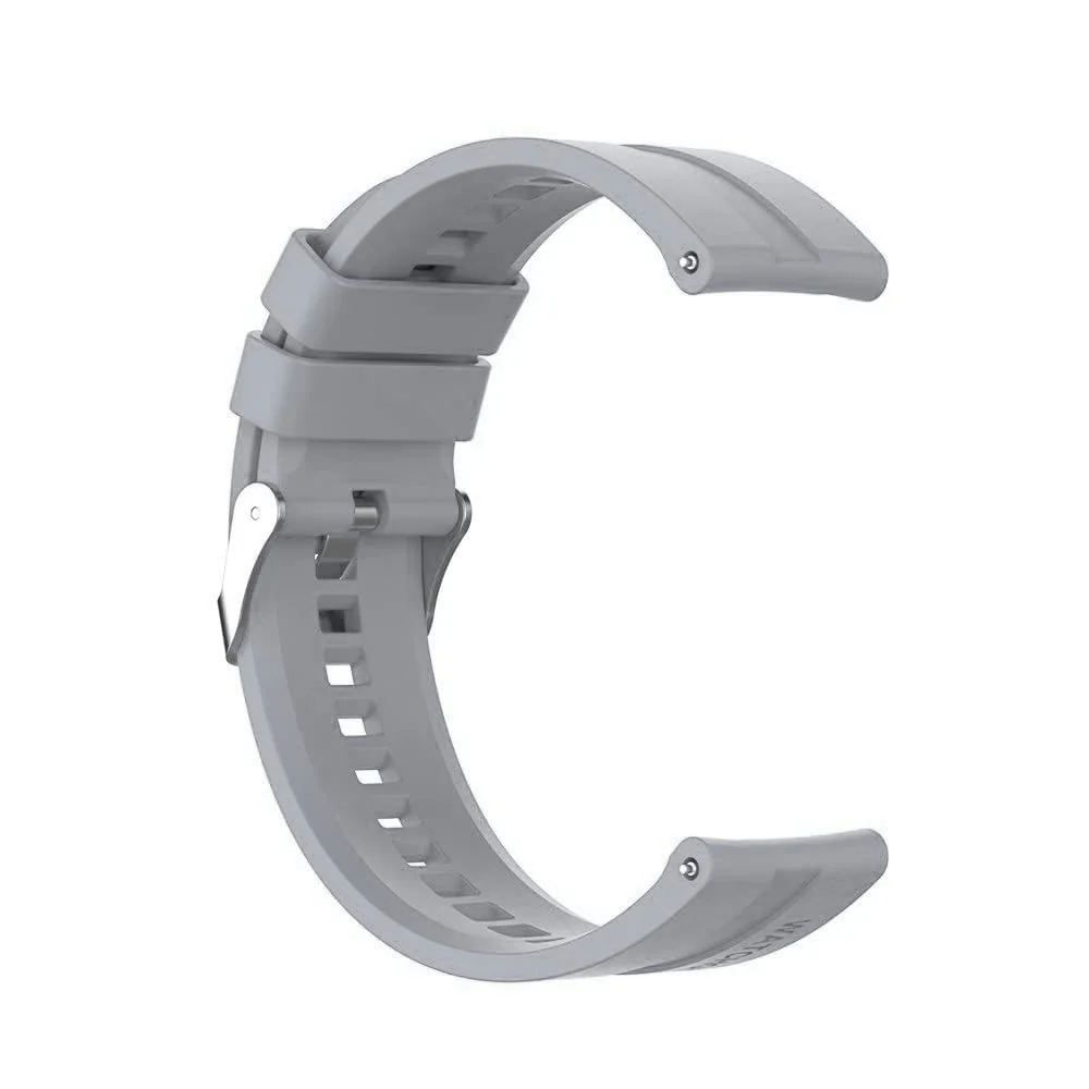 DL3 Mobilak Silicone Band 20MM For Samsung Gear Sport/Watch 6/5/4 40mm 44mm/Watch 6 Classic 43mm 47mm/ 5 Pro 45mm/S2 classic/Active 2 40mm 44mm/Amazfit GTS/2/2e/GTS3/3 Pro/GTS4/2 Mini/3 Mini/4Mini - Gray