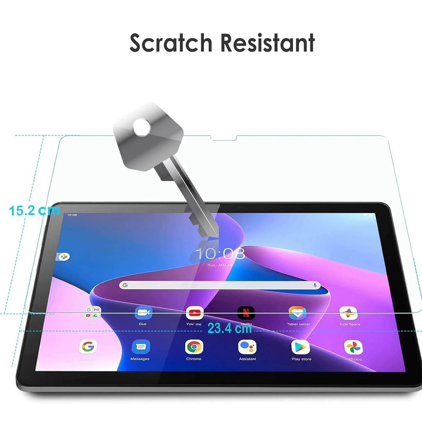DL3 Mobilak Screen Protector For Lenovo Tab M10 3rd Gen 10.1 Inch (TB-328F/ TB-328X) Tempered Glass Film [HD Crystal ] [Easy Installation] [Scratch Resistant] [9H Hardness] - Clear