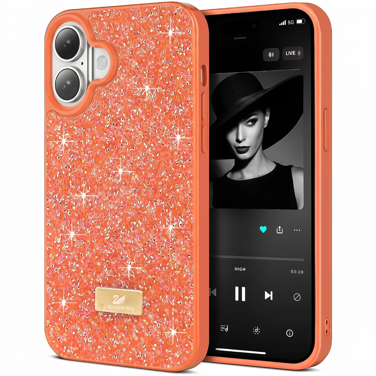 iPhone 16+ Plus 6.7-Inch Case Glitter / Sparkle Diamond Crystal Bling Case with Bling / Ultra Thin — DL3 MOBILAK Glitter Crystal Slim Phone Case for Apple iPhone 16 Plus 6.7-Inch