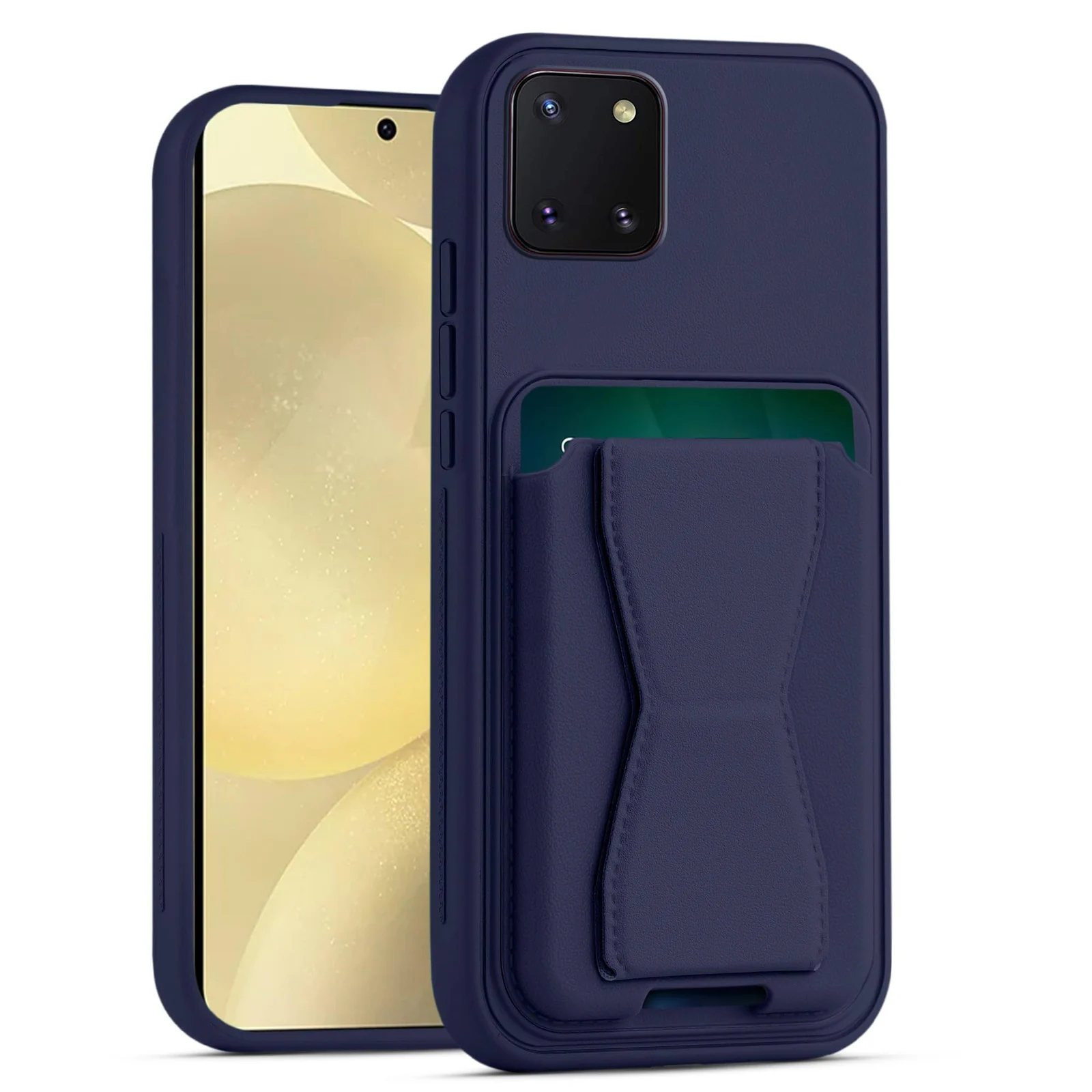 DL3 Mobilak Leather Wallet Case for Samsung Galaxy Note 10 Lite, Camera protection, Shock-absorbing protection, Built-in kickstand - Blue