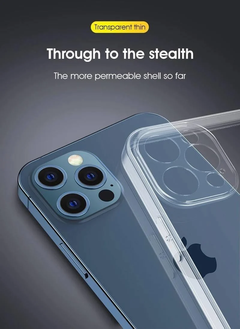 DL3 Mobilak Clear TPU Case for iPhone 15 Pro, Camera protection, Shock-absorbing protection, Raised edges around the screen and camera - Clear