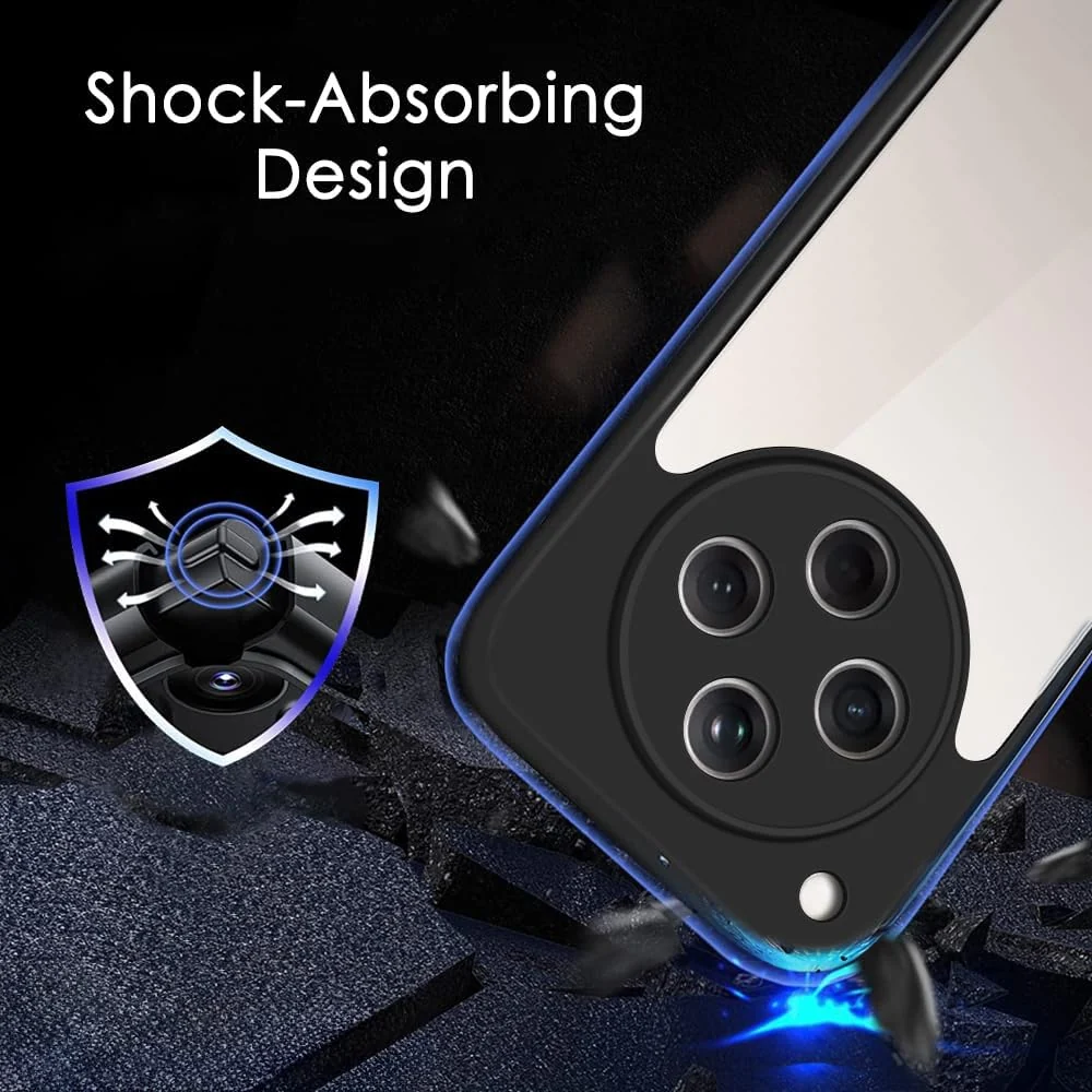 DL3 Mobilak Clear PC and TPU Protective Case for OPPO Find X8 5G with Camera Protection and Military-Grade Protection - Black