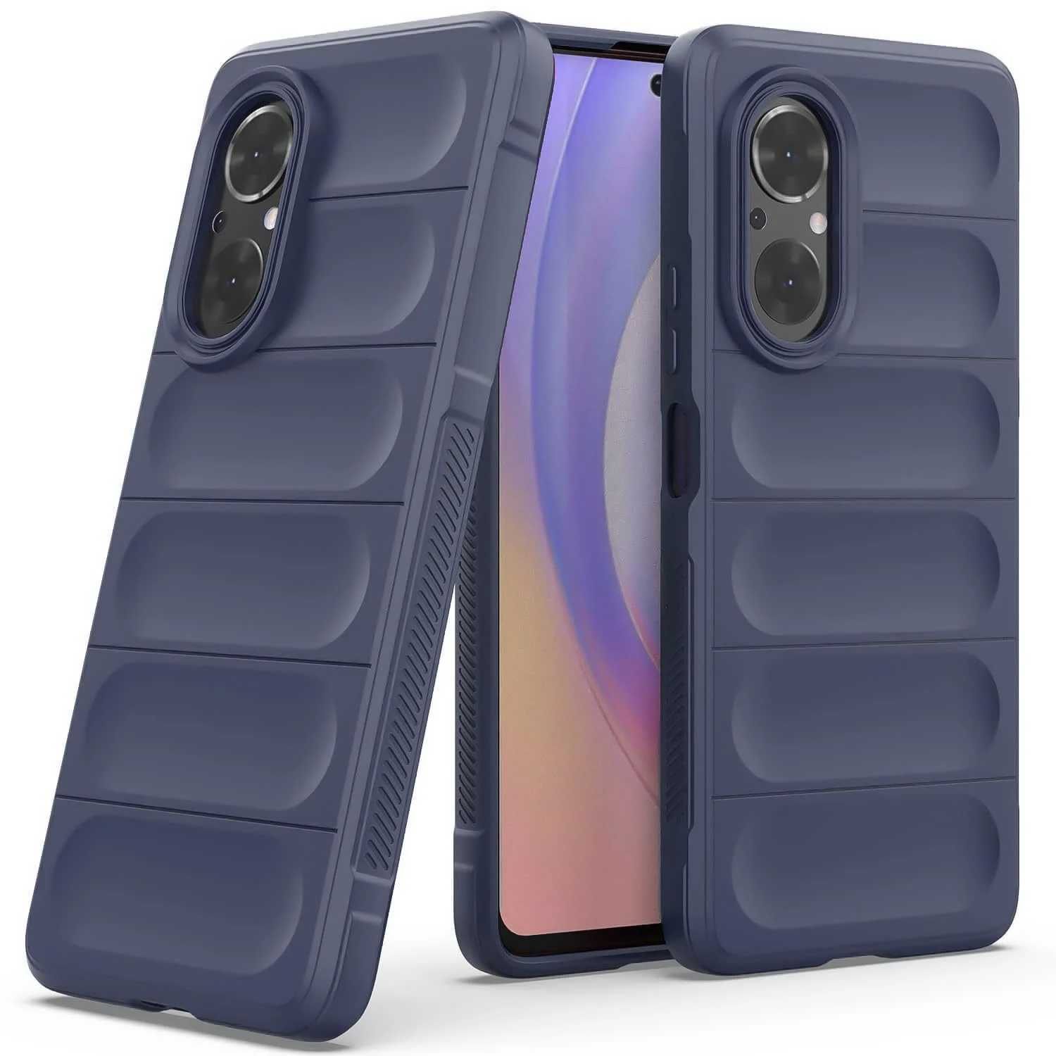 DL3 Mobilak Flexible Silicone and TPU Protective Case with Camera Protection for Huawei Nova 9 SE / Honor 50 SE - Blue