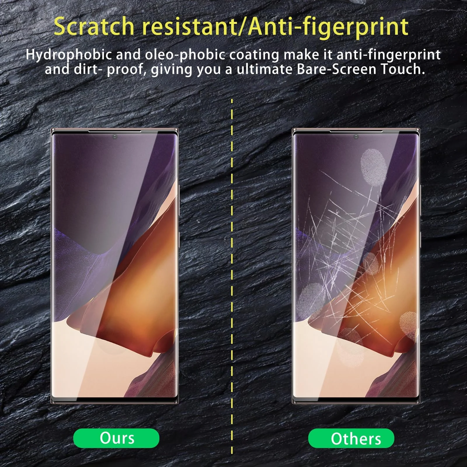 DL3 Mobilak Screen Protector for Samsung Galxay Note 20 Ultra, Tempered Glass Screen Saver Premium HD Protective, Scratch Resistant, NO-Bubble, 9H Hardness, Full Coverage Film - Clear