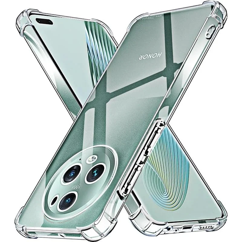 DL3 Mobilak Case Compatible with Honor Magic 5 Pro, Cover Silicone Transparent TPU Gorilla Anti-shock Protector Camera Shockproof Corners - Clear
