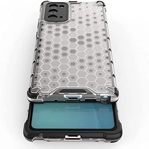 DL3 Mobilak Honeycomb Protective Case for Samsung Galaxy Note 20 5G, Shock-absorbing protection, Transparent design, Slim, lightweight profile - Clear