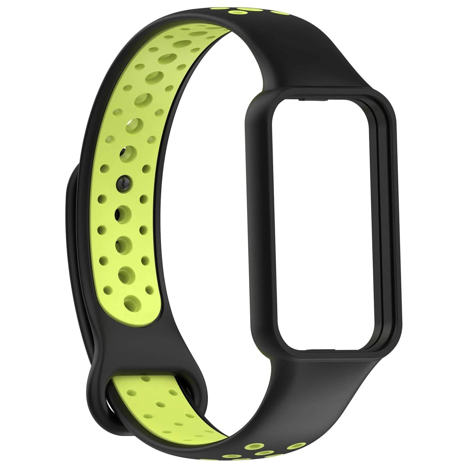 DL3 Mobilak Smart Watch Strap for Xiaomi Redmi Band 2, Sport Silicone Watch Band Wrist Strap, Replacement Bracelet Wristband Wrist Strap for Xiaomi Redmi Smart Band2 Accessories - Black Lime