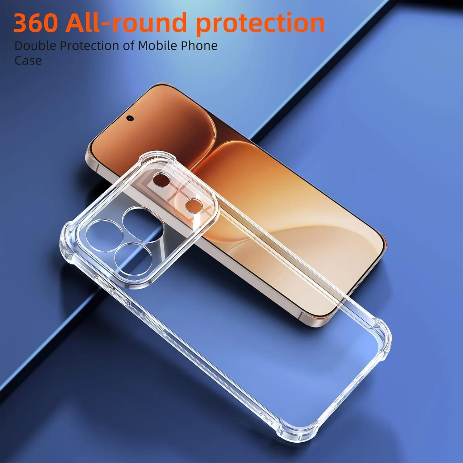 DL3 Mobilak Clear TPU Protective Case for Honor 600 Pro 5G with Camera Protection and Shockproof Design - Clear