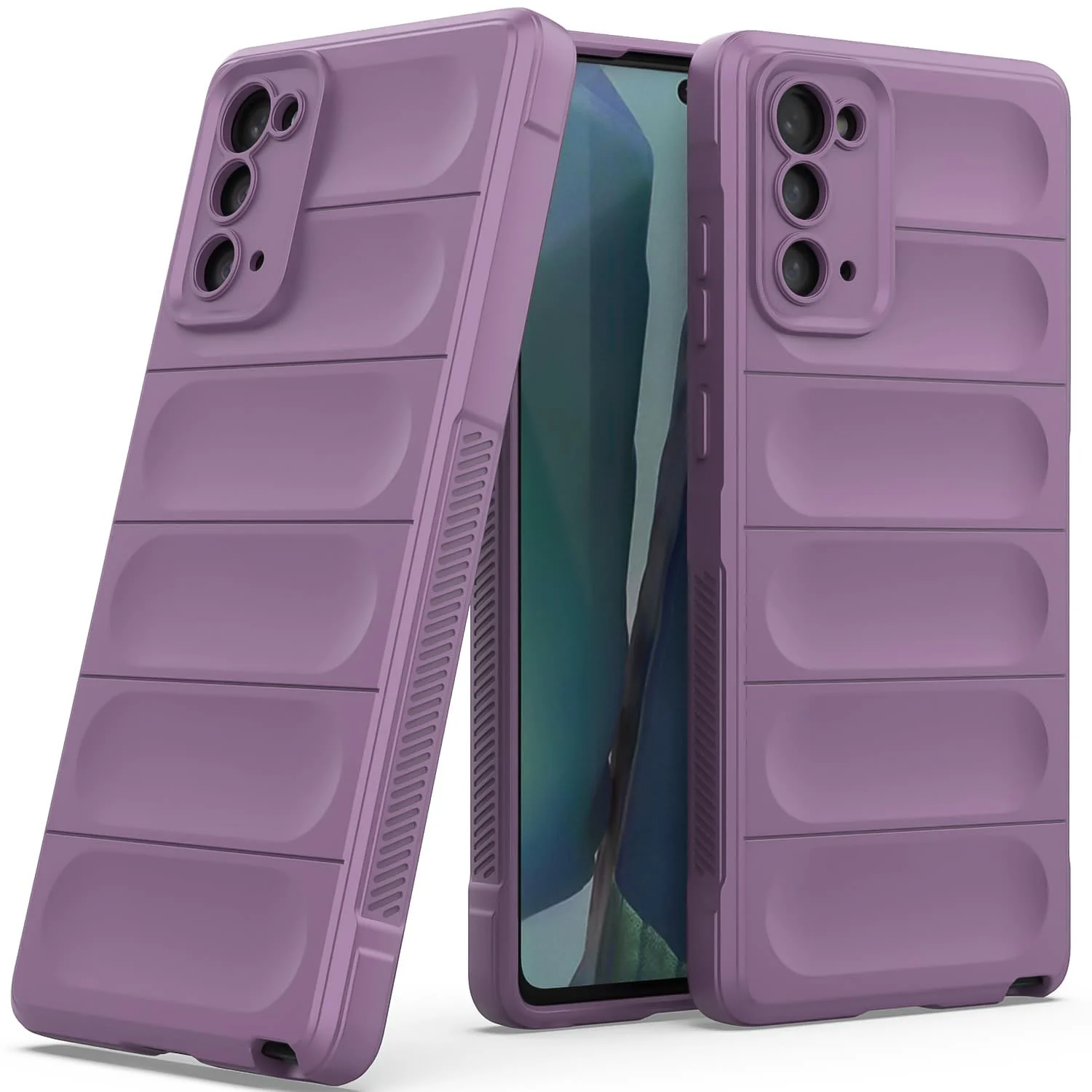 DL3 Mobilak Soft Silicone Protective Case for Samsung Galaxy Note 20 5G with Camera Protection and Shockproof Design - Purple