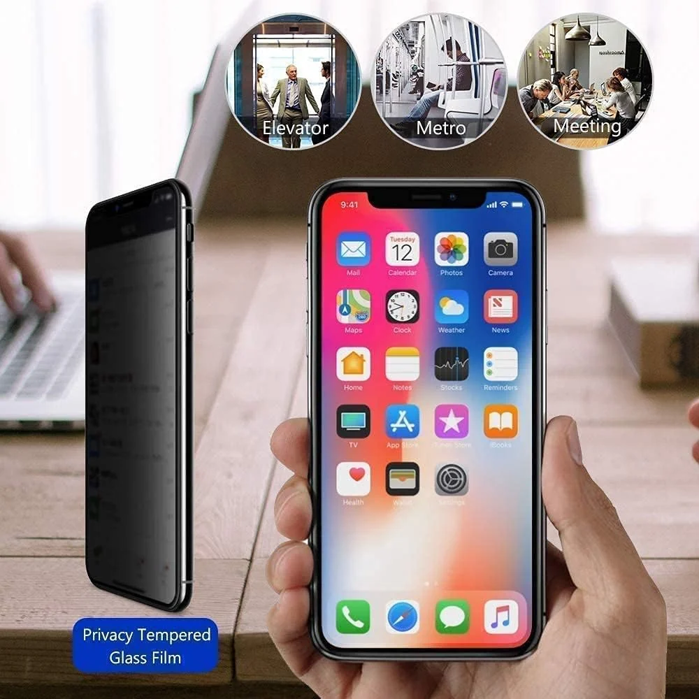 DL3 Mobilak Screen Protector for realme 13 5G/12 5G/12x 5G/realme 11 5G/11x 5G/realme C65 4G 5G/C67/C55/OPPO A60/A58 4G Glass Full Coverage Anti Spy Tempered Glass Protective Film - Privacy