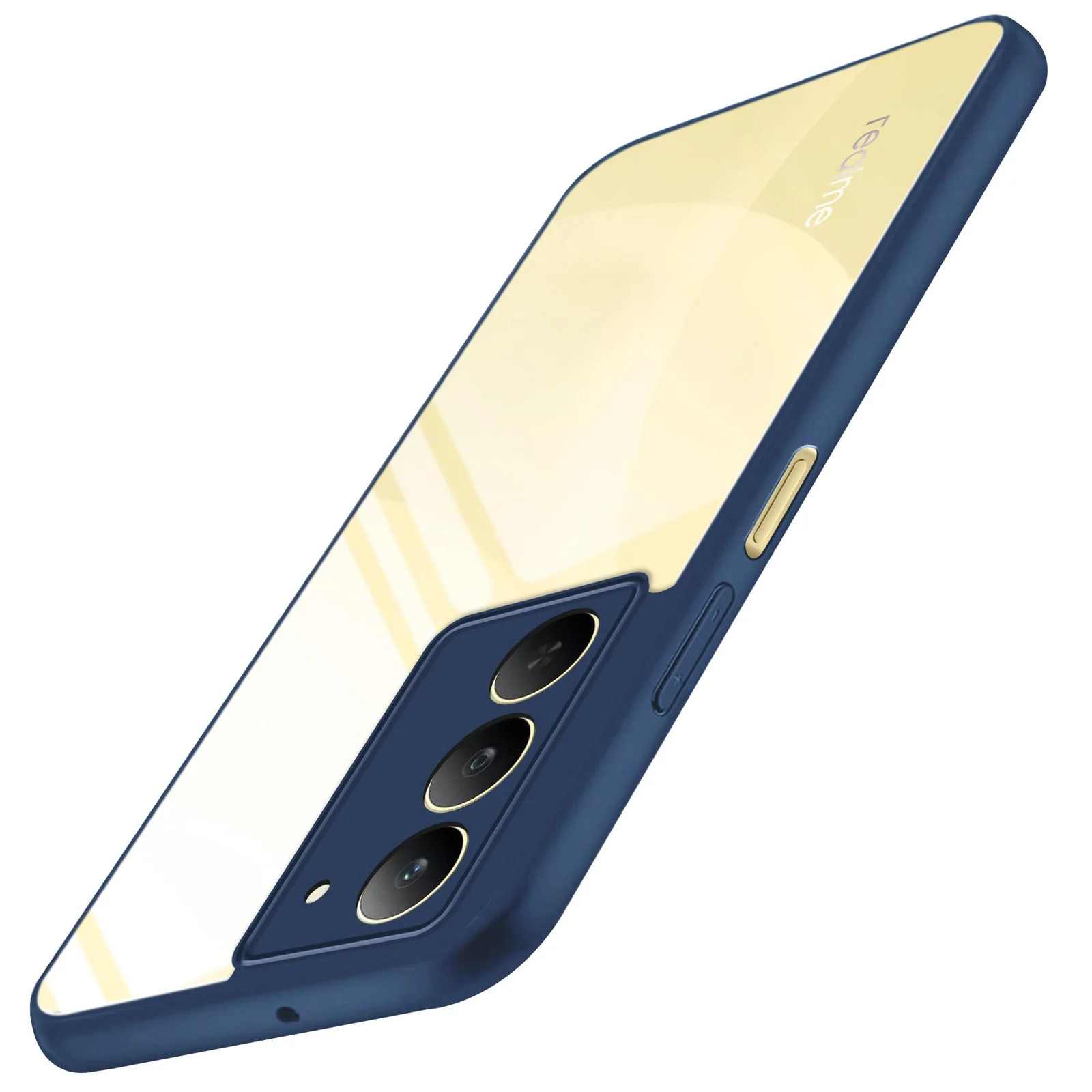 DL3 Mobilak Compatible with Vivo V30 Lite Case Transparent, Military-Grade Shockproof Anti-Yellowing, Slim Protective Phone Case Full Bumper Cover With Camera Protective - Blue