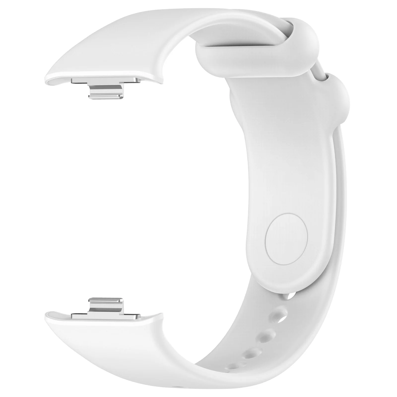 DL3 Mobilak Sport Strap Compatible with Xiaomi Redmi Watch 4/ Xiaomi Band 8 pro, Soft Silicone Sports Wristband for Men Women, Double Ring Adjustable Replacement - White