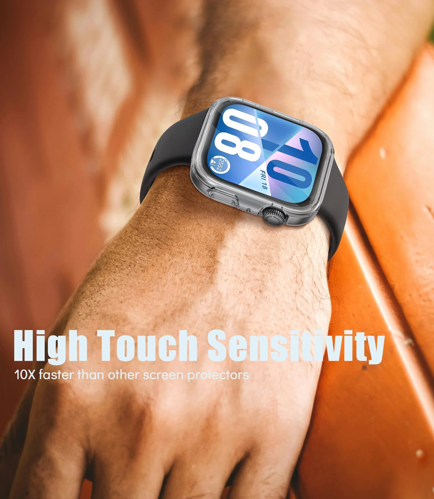 DL3 Mobilak Protective Case compatible with Huawei Watch Fit 4, All-around Flexible TPU Case with Built-in Screen Protector, Soft Frame & Shockproof Cover For Huawei Watch Fit 4 - Clear