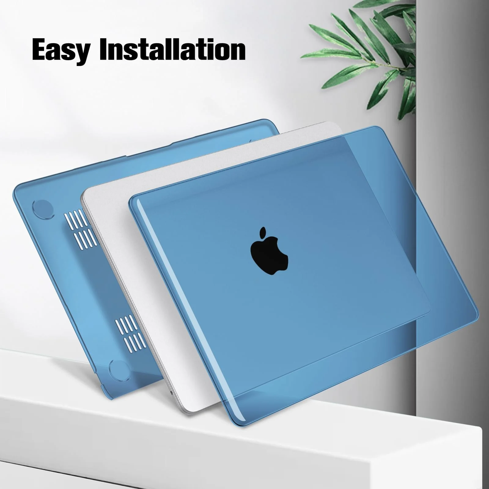 DL3 Mobilak Compatible with MacBook Pro 15 Case 2019 2018 2017 2016 Release A1990 A1707 with Touch Bar and Touch ID, Plastic Hard Case Shell Cover - Blue