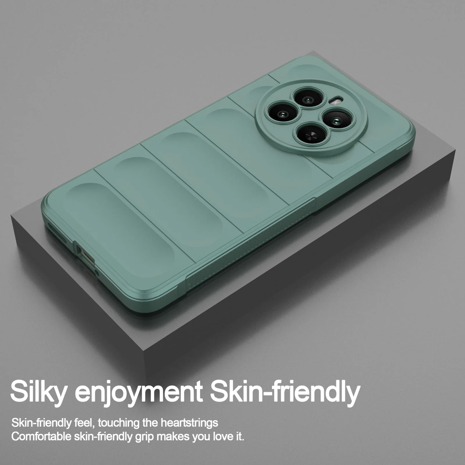 DL3 Mobilak Soft Silicone Protective Case for realme 12 Pro / realme 12 Pro Plus with Camera Protection and Shockproof Design - Green