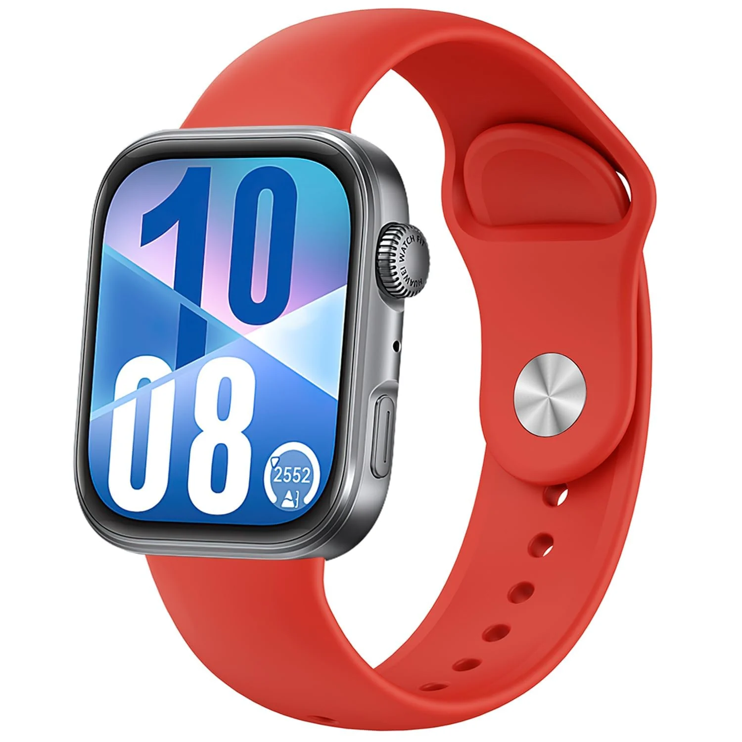 DL3 Mobilak Silicone Strap Compatible with Huawei Watch Fit 3 Strap for Men Women Breathable Soft Replacement Strap Adjustable Waterproof Sports Straps - Red