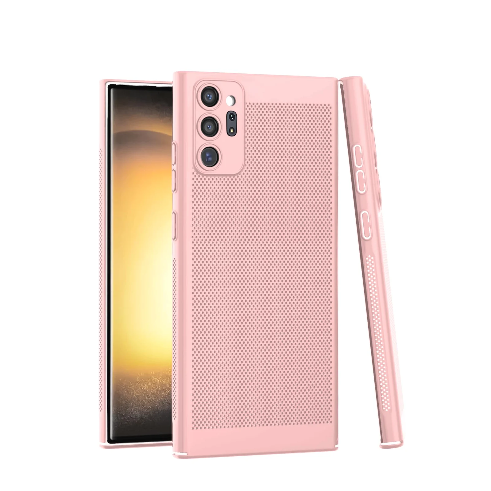 DL3 Mobilak Heat-Dissipation Hard PC Case with Built-In Camera Lens Protector for Samsung Galaxy Note 10 Plus - Pink