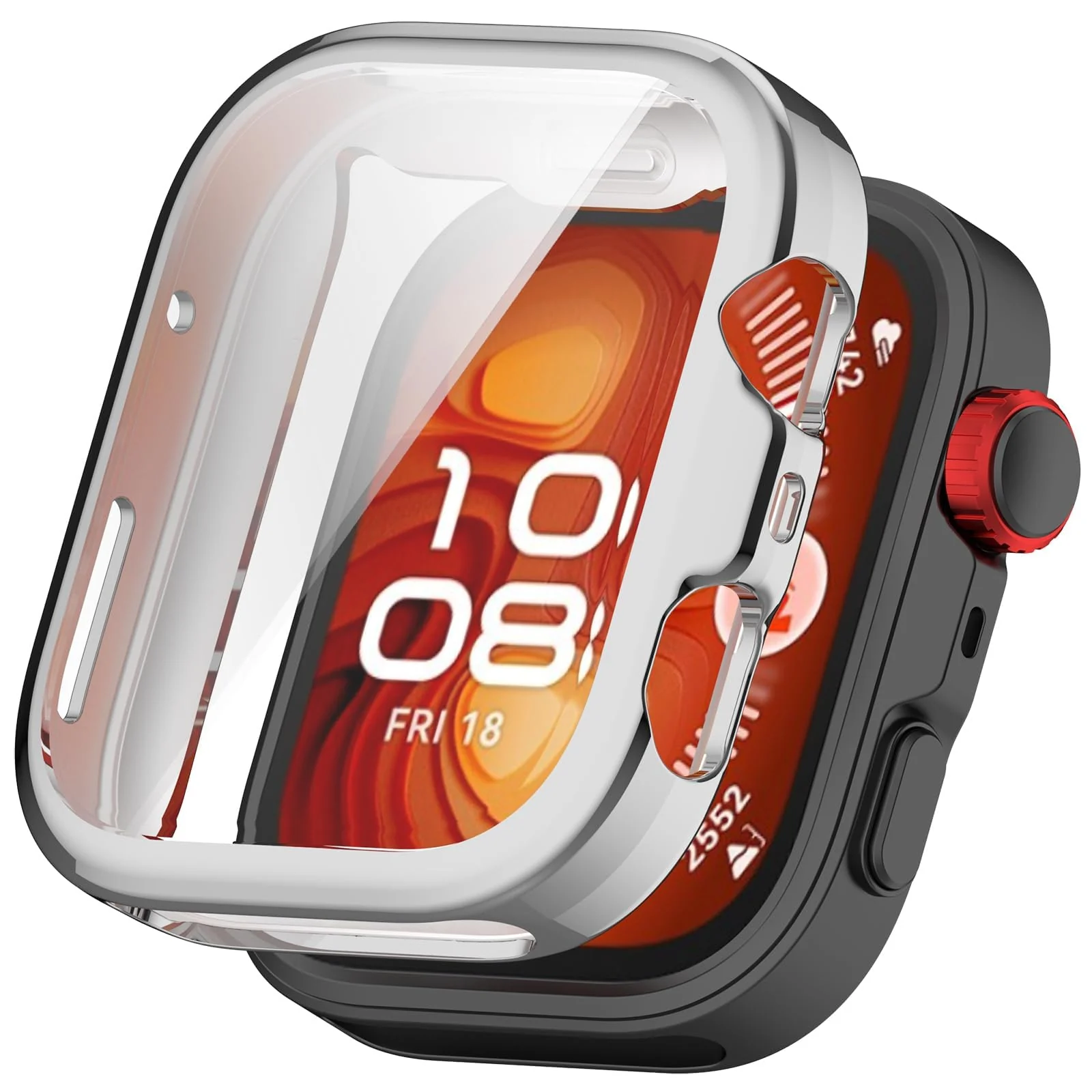 DL3 Mobilak Case Compatible with Huawei Watch Fit 4 Pro 2025 Case All-Around with Built-in Screen Protector Watch Soft TPU Shockproof Cover Slim Guard Thin Bumper Shell Protector