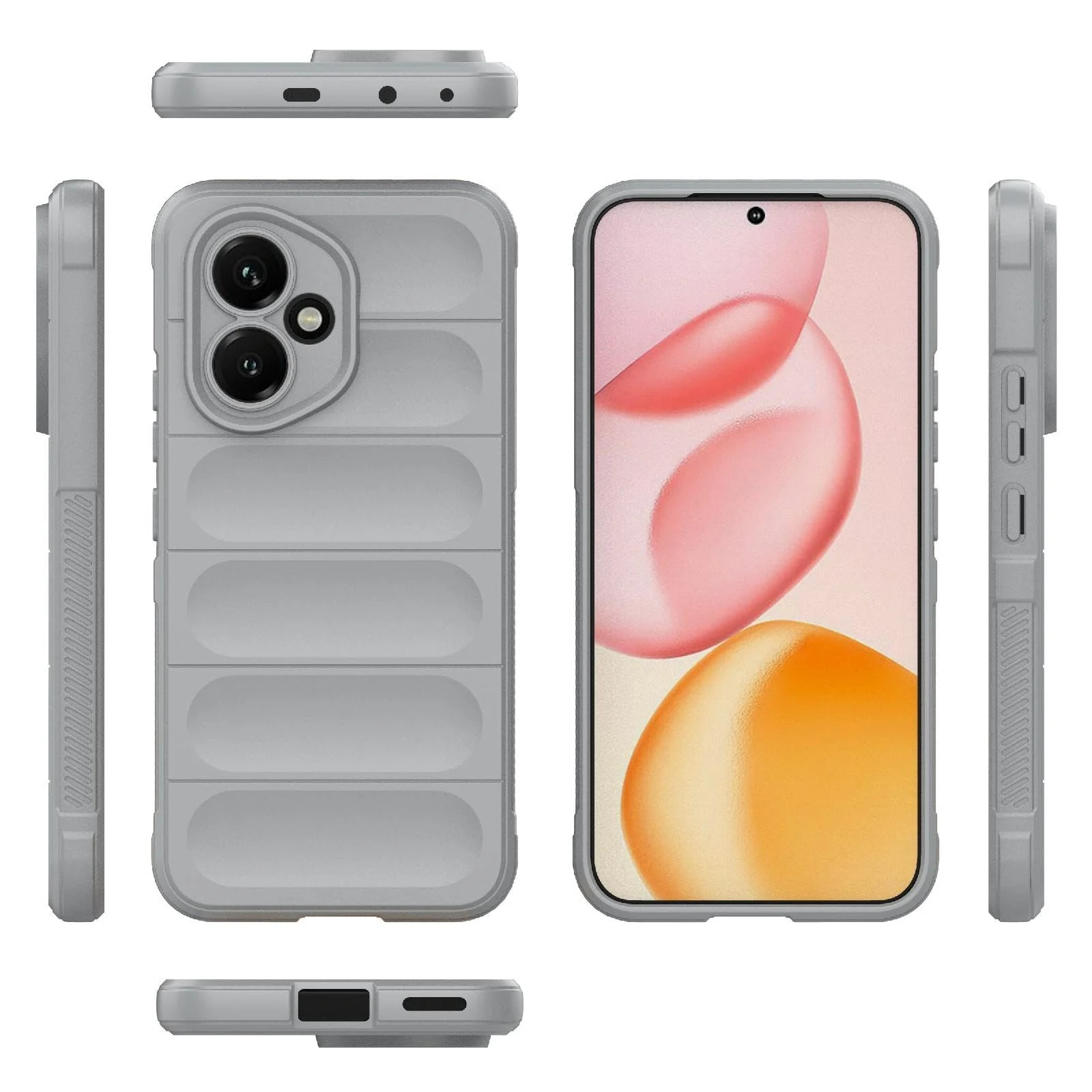 DL3 Mobilak Rugged Protective Case for Honor 400 5G, Camera protection, Shock-absorbing protection, Non-slip grip - Gray