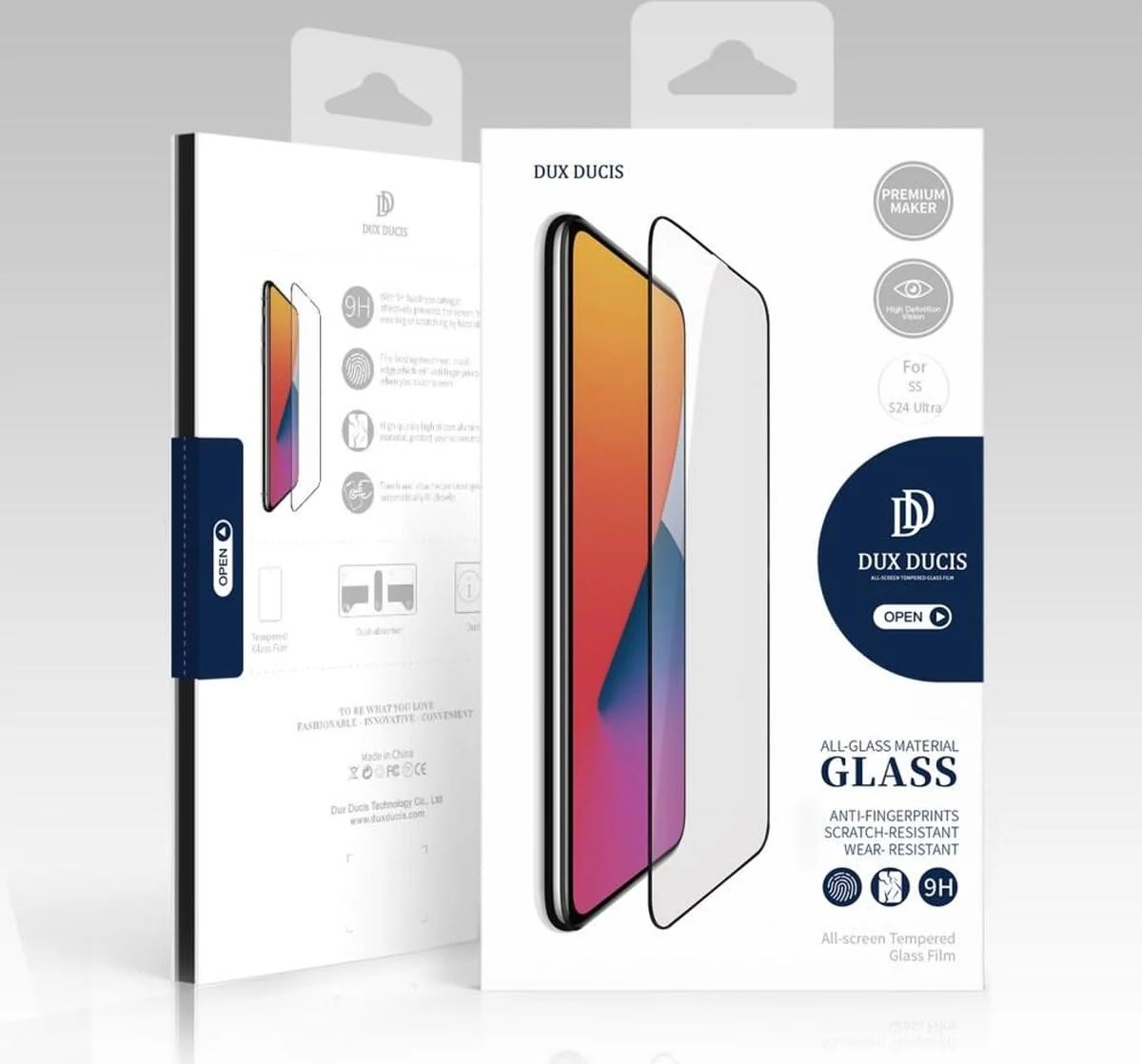 DL3 Mobilak Screen Protector for Samsung Galaxy S24 Ultra 5G, Tempered Glass Screen Saver Premium HD Protective, Scratch Resistant, NO-Bubble, 9H Hardness, Full Coverage Film for Samsung S24 Ultra - Clear