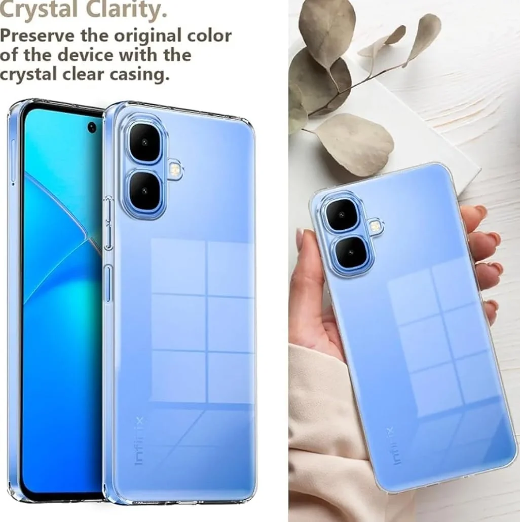 DL3 Mobilak Case Compatible with Infinix Smart 10 / Tecno Pop 10 Case Crystal Soft TPU Gel Case Flexible Silicone Anti-Scratch TPU Cover - Clear