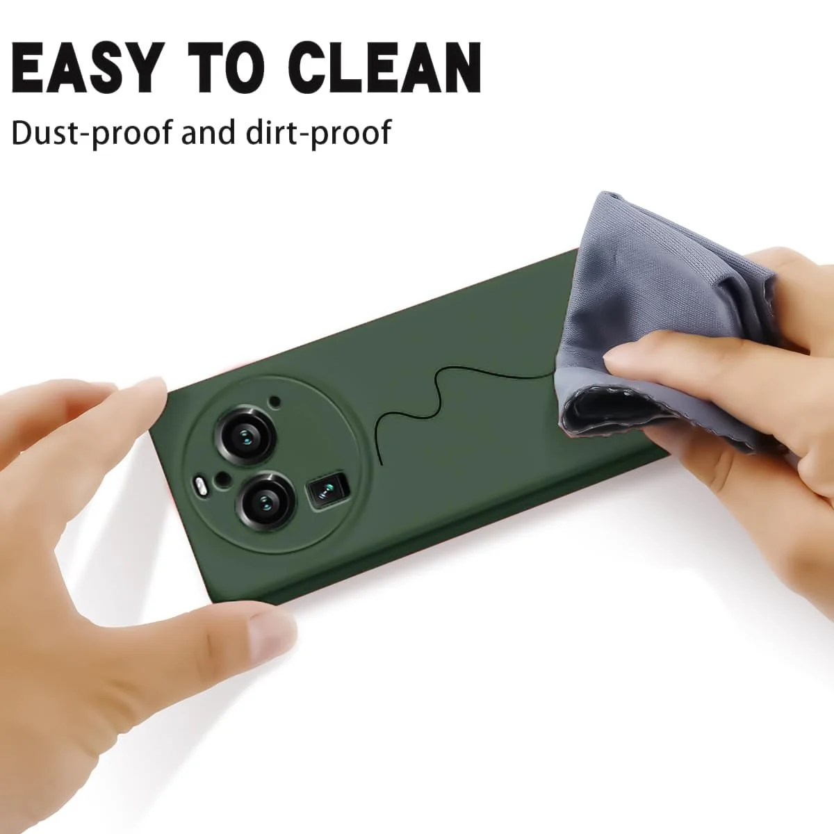 DL3 Mobilak Silicone Protective Case for OPPO Find X6 Pro - Green