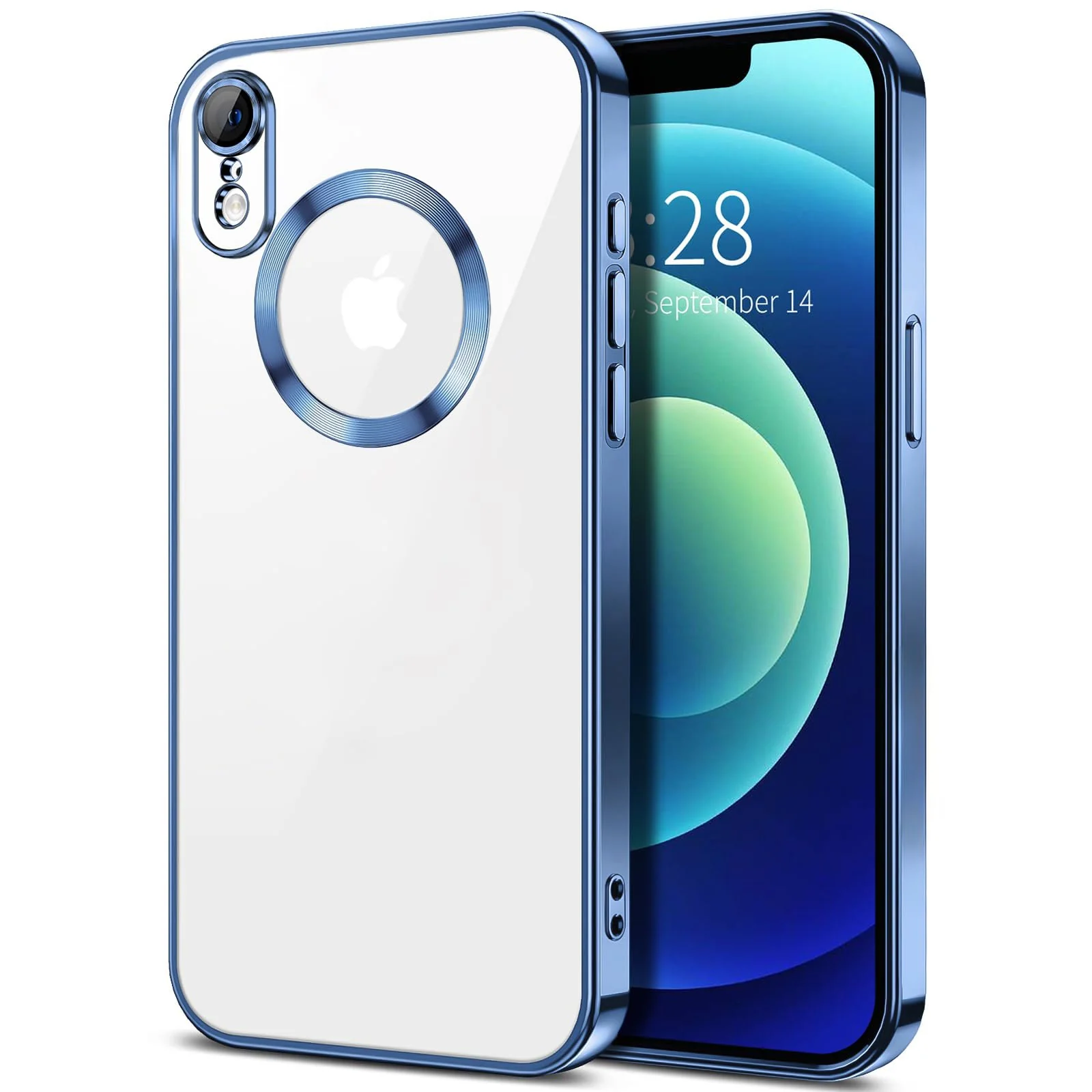 DL3 Mobilak Plated-Edge TPU Protective Case with Camera Protection for iPhone XR - Metallic Blue