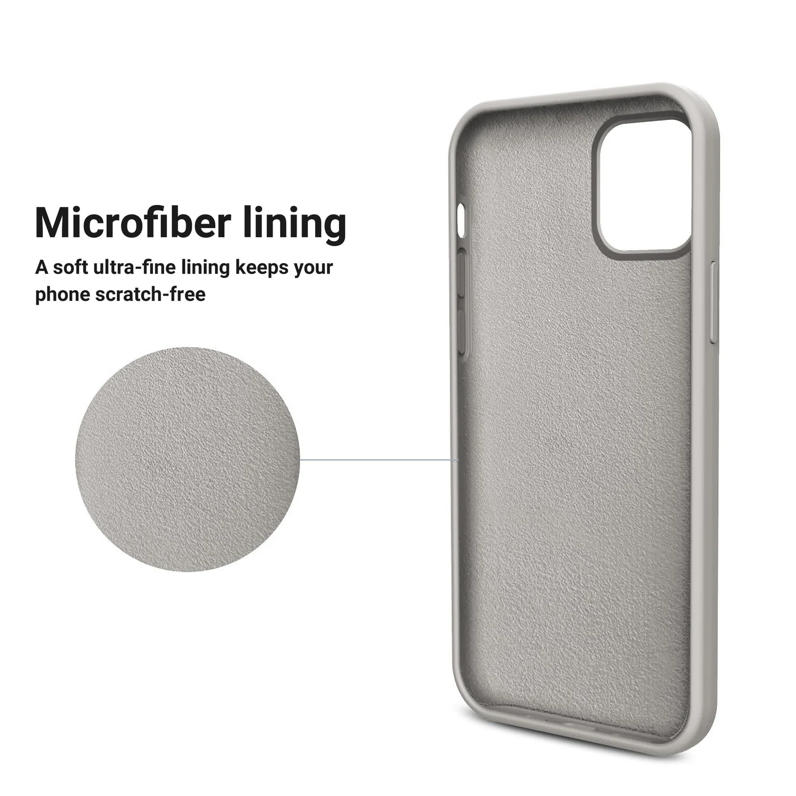 DL3 Mobilak Liquid Silicone Case for iPhone 16 Pro Max 6.9-inch, Supports wireless charging, Shock-absorbing protection, Scratch-resistant surface - Light Gray
