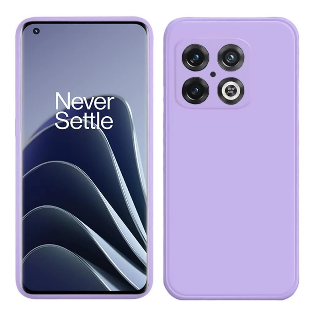 DL3 Mobilak OnePlus 10 Pro Case, Soft Flexible Silicone Gel Rubber Bumper Cover, Full Body Shockproof Protective Phone Case - Lavender