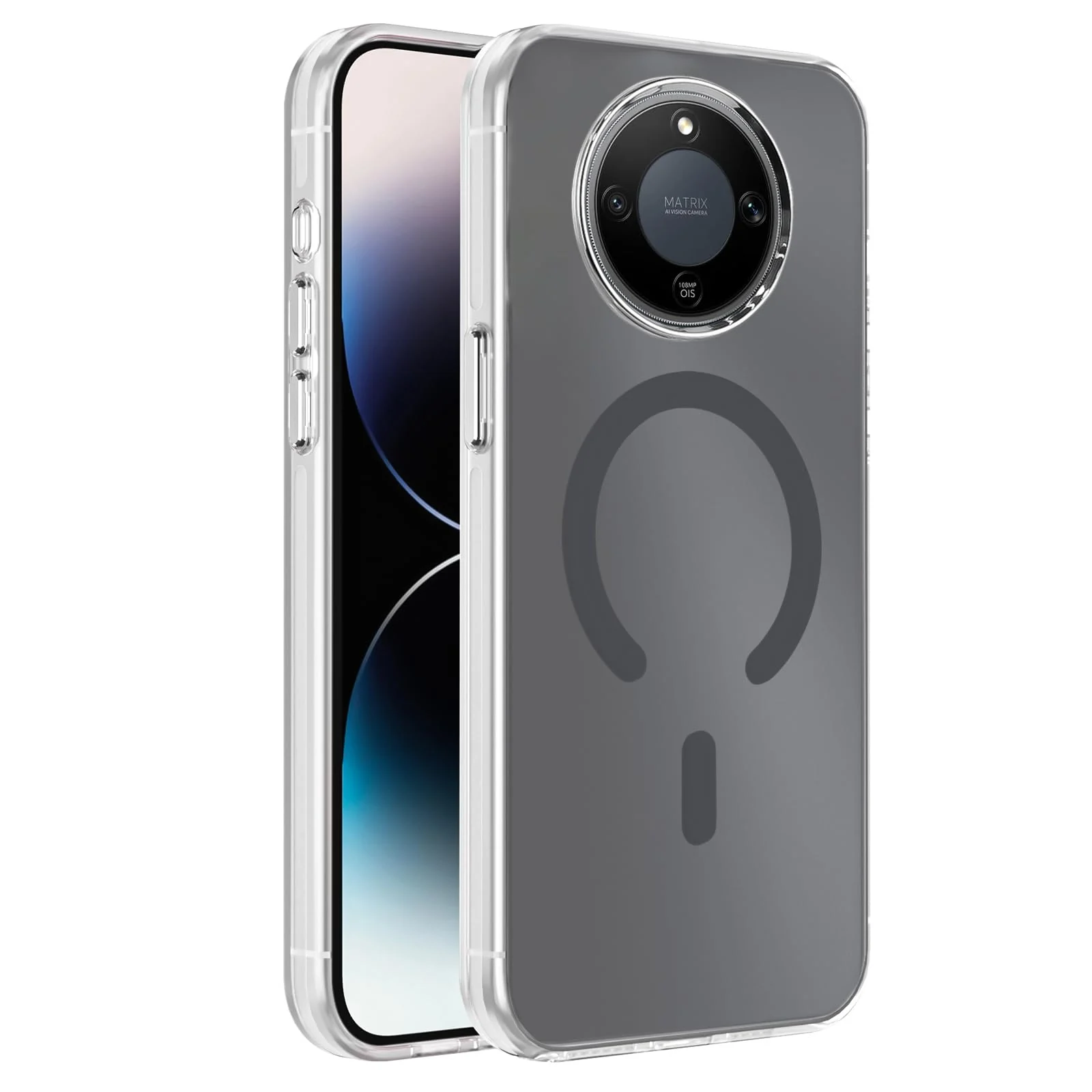 DL3 Mobilak Case for Honor X9D / Magic 8 Lite / X70 Crystal Clear [Not Compatible with MagSafe] Soft TPU Gel Case Flexible Silicone Anti-Scratch Transparent TPU Cover - Gray