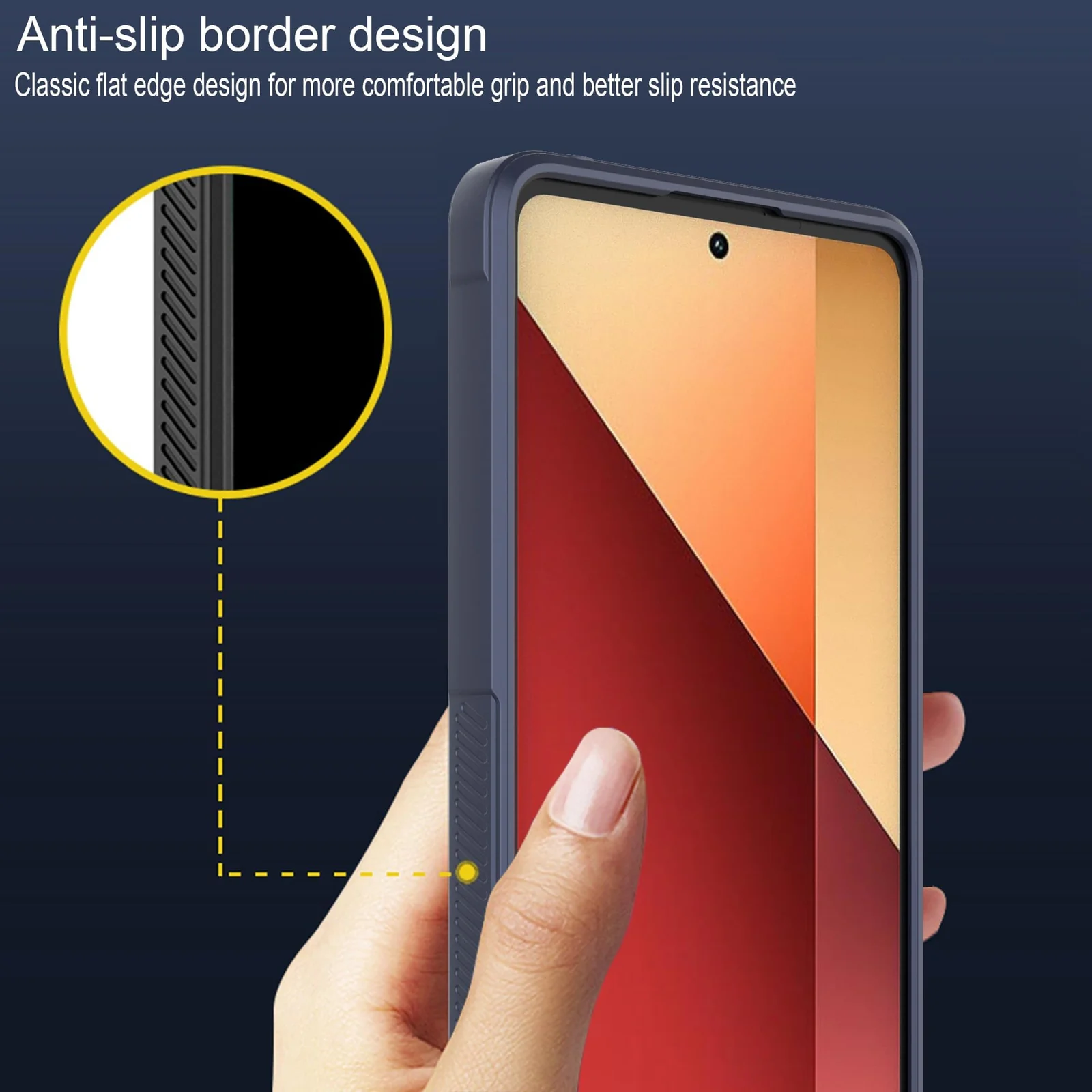 DL3 Mobilak Soft Silicone Protective Case for Xiaomi Redmi Note 13 Pro 4G / Poco M6 Pro 4G with Camera Protection and Shockproof Design - Blue